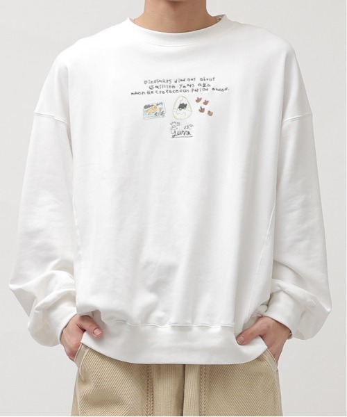 DOUBLE NAME（ダブルネーム）の「【yuma】みんなのきょうりゅうずかんプルオーバー/ユニセックス（スウェット・レディース・ブラック/オフホワイト・FREE）」の12枚目の写真