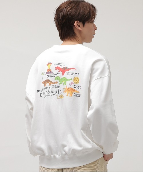 DOUBLE NAME（ダブルネーム）の「【yuma】みんなのきょうりゅうずかんプルオーバー/ユニセックス（スウェット・レディース・ブラック/オフホワイト・FREE）」の14枚目の写真