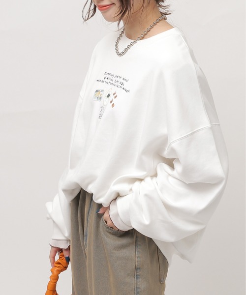 DOUBLE NAME（ダブルネーム）の「【yuma】みんなのきょうりゅうずかんプルオーバー/ユニセックス（スウェット・レディース・ブラック/オフホワイト・FREE）」の16枚目の写真