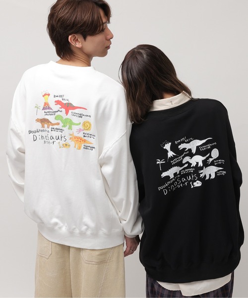 DOUBLE NAME（ダブルネーム）の「【yuma】みんなのきょうりゅうずかんプルオーバー/ユニセックス（スウェット・レディース・ブラック/オフホワイト・FREE）」の17枚目の写真