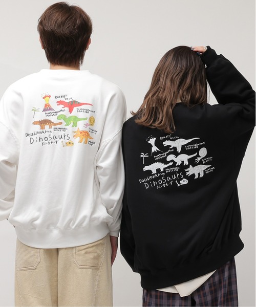 DOUBLE NAME（ダブルネーム）の「【yuma】みんなのきょうりゅうずかんプルオーバー/ユニセックス（スウェット・レディース・ブラック/オフホワイト・FREE）」の18枚目の写真