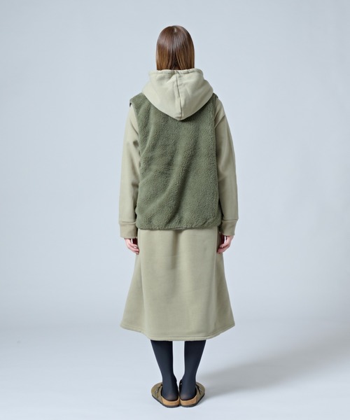 CALIFORNIA OUTFITTERS(カリフォルニア アウトフィッターズ)の「2-10A12 ソフト ボア ノーカラーベスト(ベスト・レディース・ベージュ/カーキ/ブラック/モカ・M/L)」の11枚目の写真