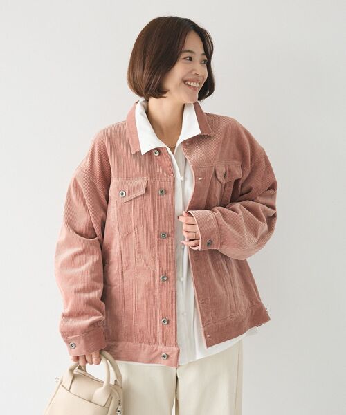CRAFT STANDARD BOUTIQUE(クラフトスタンダードブティック)の「【ユニセックス】コーデュロイトラッカージャケット(その他アウター・レディース・ブルー/ベージュ/ピンク/ブラウン・M/L/XL)」の4枚目の写真