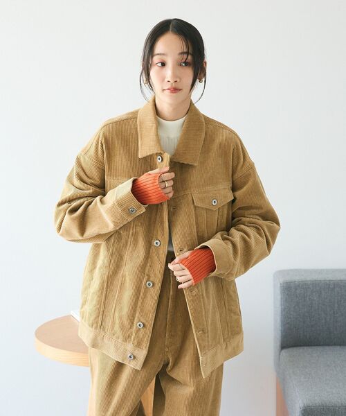 CRAFT STANDARD BOUTIQUE(クラフトスタンダードブティック)の「【ユニセックス】コーデュロイトラッカージャケット(その他アウター・レディース・ブルー/ベージュ/ピンク/ブラウン・M/L/XL)」の6枚目の写真
