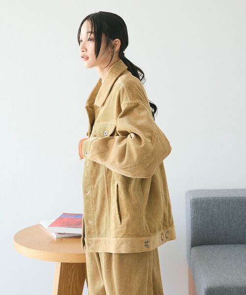 CRAFT STANDARD BOUTIQUE(クラフトスタンダードブティック)の「【ユニセックス】コーデュロイトラッカージャケット(その他アウター・レディース・ブルー/ベージュ/ピンク/ブラウン・M/L/XL)」の7枚目の写真