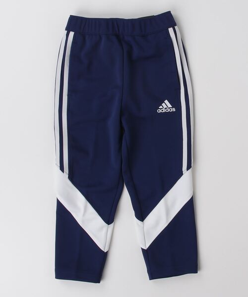 adidas(アディダス)の「アディダス adidas キッズ レギュラーフィット ダブルニット 9/10丈トラックパンツ(その他パンツ・キッズ・ブラック/ダークブルー・110cm/120cm/130cm/140cm/150cm/160cm)」の1枚目の写真