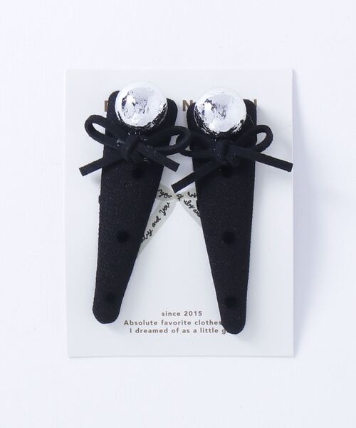 RUBY AND YOU（ルビーアンドユー）の「［select］ドット柄ヘアピン 2個セット（ヘアピン・レディース・ブラック・FREE）」の3枚目の写真