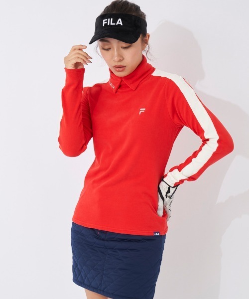 FILA GOLF（フィラゴルフ ）の「長袖タートルネックシャツ（シャツ/ブラウス・レディース・ブラック/オフホワイト/グリーン/レッド・X-SMALL/SMALL/LARGE/MEDIUM）」の4枚目の写真