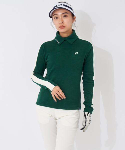 FILA GOLF（フィラゴルフ ）の「長袖タートルネックシャツ（シャツ/ブラウス・レディース・ブラック/オフホワイト/グリーン/レッド・X-SMALL/SMALL/LARGE/MEDIUM）」の3枚目の写真