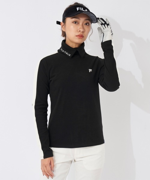 FILA GOLF（フィラゴルフ ）の「長袖タートルネックシャツ（シャツ/ブラウス・レディース・ブラック/オフホワイト/グリーン/レッド・X-SMALL/SMALL/LARGE/MEDIUM）」の7枚目の写真