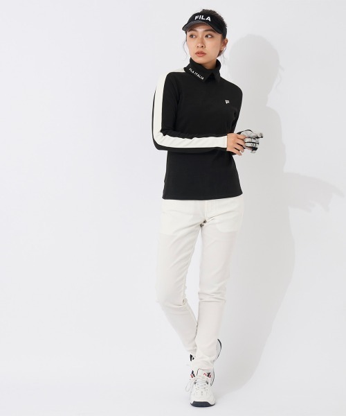 FILA GOLF（フィラゴルフ ）の「長袖タートルネックシャツ（シャツ/ブラウス・レディース・ブラック/オフホワイト/グリーン/レッド・X-SMALL/SMALL/LARGE/MEDIUM）」の6枚目の写真