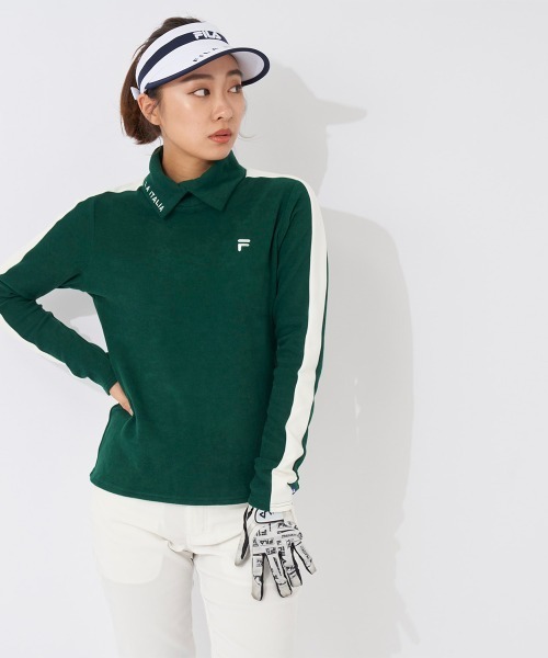 FILA GOLF（フィラゴルフ ）の「長袖タートルネックシャツ（シャツ/ブラウス・レディース・ブラック/オフホワイト/グリーン/レッド・X-SMALL/SMALL/LARGE/MEDIUM）」の15枚目の写真