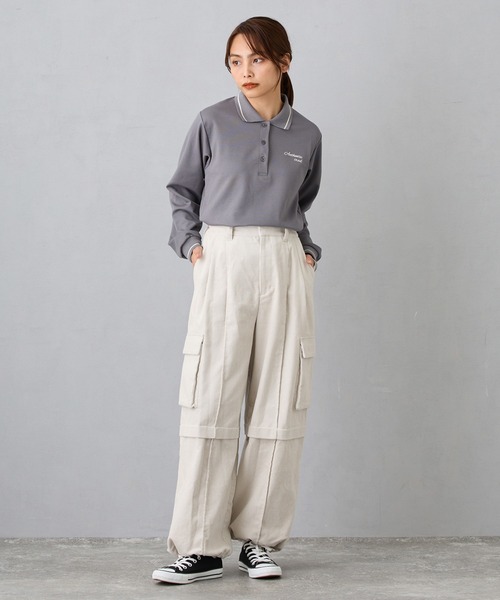 NICOLE CLUB(ニコル クラブ)の「コーデュロイワイドパンツ(カーゴパンツ・レディース・ブラウン/ブラック/オフホワイト・MEDIUM)」の20枚目の写真