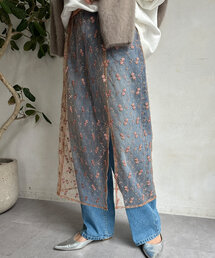 DouDou | チュール刺繍オーバースカート(スカート)