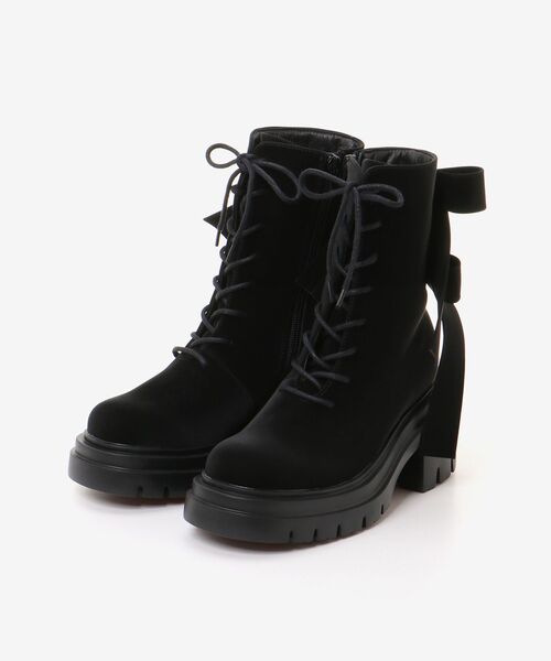 MAJESTIC LEGON（マジェスティックレゴン）の「【WEB限定アイテム】ダブルリボンレースアップブーツ（ブーツ・レディース・ブラック・LARGE/MEDIUM/SMALL）」の10枚目の写真