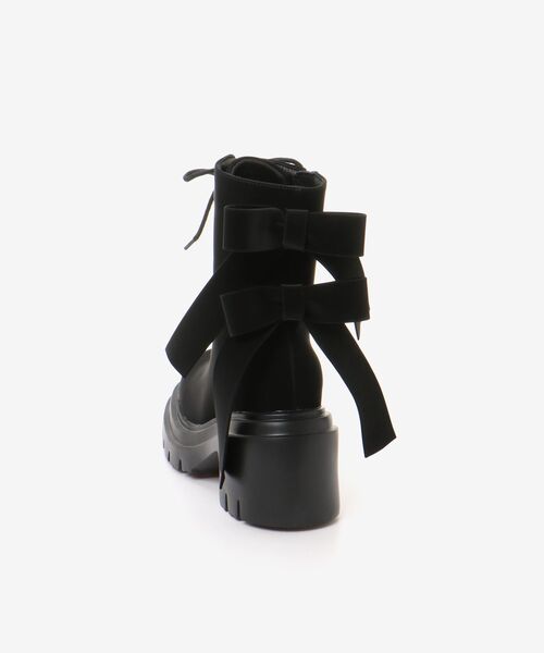 MAJESTIC LEGON（マジェスティックレゴン）の「【WEB限定アイテム】ダブルリボンレースアップブーツ（ブーツ・レディース・ブラック・LARGE/MEDIUM/SMALL）」の13枚目の写真