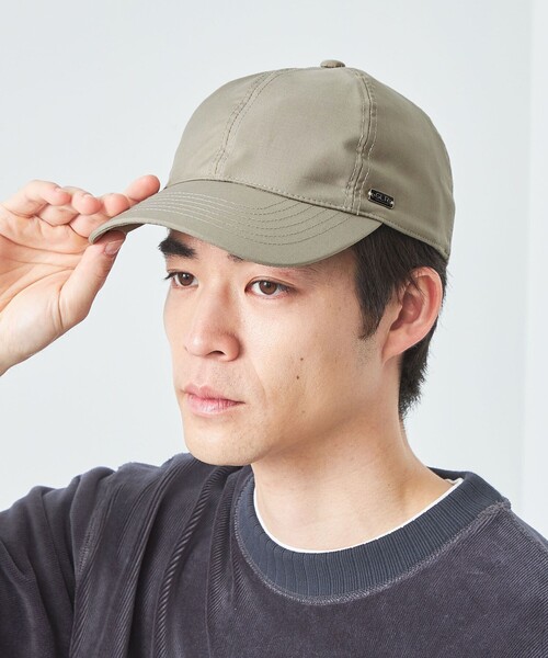 green label relaxing(グリーンレーベルリラクシング)の「GLR TR ツイル ロゴ キャップ(キャップ・メンズ・グレー/ブラック/ベージュ・FREE)」の6枚目の写真