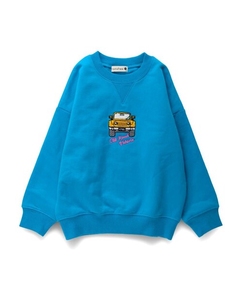 BRANSHES（ブランシェス）の「【あったか】裏起毛クルマモチーフトレーナー（スウェット・キッズ・パープル/エンジ/ターコイズブルー・100/80/90/110/120/130）」の9枚目の写真