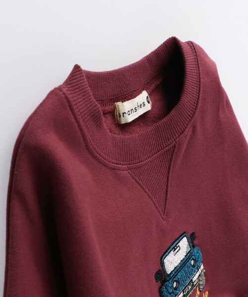 BRANSHES（ブランシェス）の「【あったか】裏起毛クルマモチーフトレーナー（スウェット・キッズ・パープル/エンジ/ターコイズブルー・100/80/90/110/120/130）」の13枚目の写真