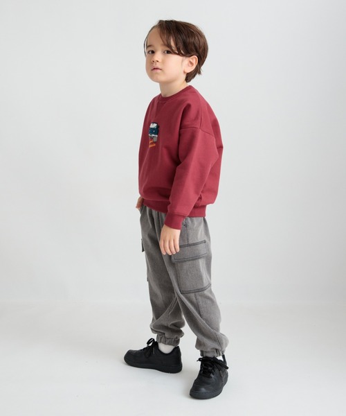 BRANSHES（ブランシェス）の「【あったか】裏起毛クルマモチーフトレーナー（スウェット・キッズ・パープル/エンジ/ターコイズブルー・100/80/90/110/120/130）」の5枚目の写真