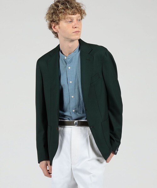 Gabo(ガボ)の「GABO ウールシルク シングルブレステッド2Bジャケット(テーラードジャケット・メンズ・カーキ/ブラウン・48)」の3枚目の写真
