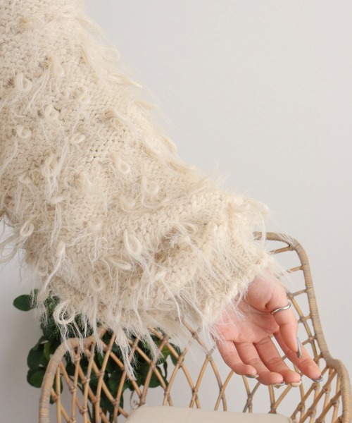 【セール】je crois soi ループ＆フェザーヤーンニットカーディガン（カーディガン/ボレロ）｜FUNALIVE（ファンアライブ）