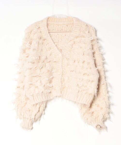 【セール】je crois soi ループ＆フェザーヤーンニットカーディガン（カーディガン/ボレロ）｜FUNALIVE（ファンアライブ）