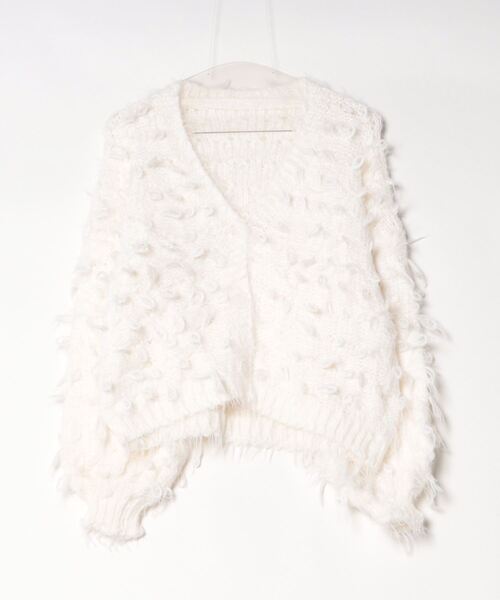 【セール】je crois soi ループ＆フェザーヤーンニットカーディガン（カーディガン/ボレロ）｜FUNALIVE（ファンアライブ）