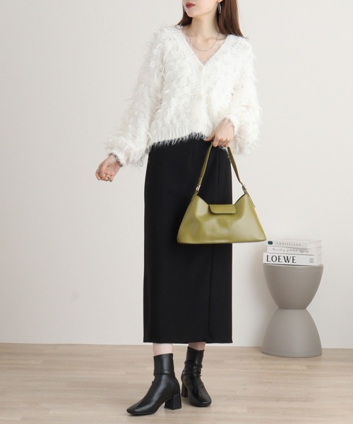 【セール】je crois soi ループ＆フェザーヤーンニットカーディガン（カーディガン/ボレロ）｜FUNALIVE（ファンアライブ）