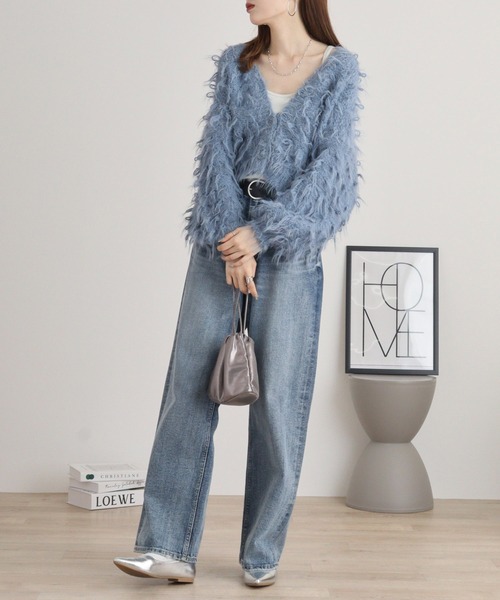 【セール】je crois soi ループ＆フェザーヤーンニットカーディガン（カーディガン/ボレロ）｜FUNALIVE（ファンアライブ）