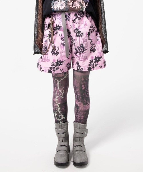 rurumu:(ルルムウ)の「rurumu:/ルルムウ/"Unknown Plants" printed detachable pants(その他パンツ・レディース・アイボリー/ブラック/パープル・MEDIUM/LARGE)」の13枚目の写真