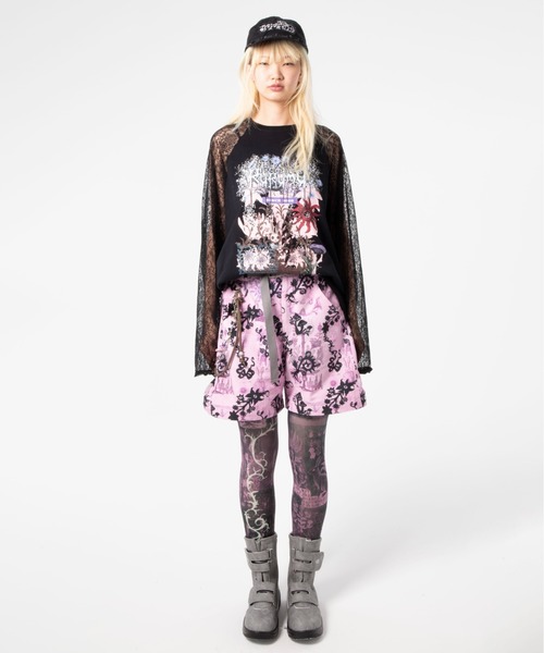 rurumu:(ルルムウ)の「rurumu:/ルルムウ/"Unknown Plants" printed detachable pants(その他パンツ・レディース・アイボリー/ブラック/パープル・MEDIUM/LARGE)」の18枚目の写真