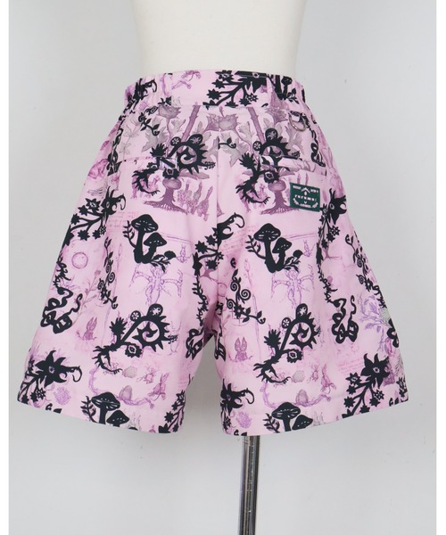 rurumu:(ルルムウ)の「rurumu:/ルルムウ/"Unknown Plants" printed detachable pants(その他パンツ・レディース・アイボリー/ブラック/パープル・MEDIUM/LARGE)」の4枚目の写真