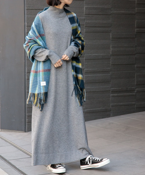 【セール】FORK&SPOON ハイネックフレアニットワンピース（ワンピース）｜FORK&SPOON（フォークアンドスプーン）