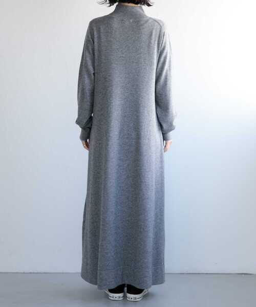 FORK&SPOON（フォークアンドスプーン）の「FORK&SPOON　ハイネックフレアニットワンピース（ワンピース・レディース・ブラック/グレー系その他/ブラウン・1）」の13枚目の写真