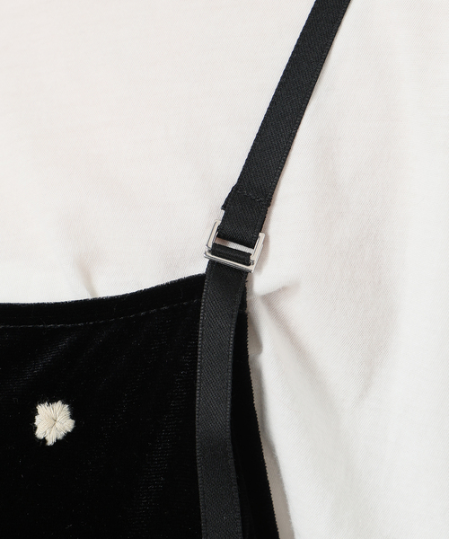 B.C STOCK(ベーセーストック)の「《追加》【WEB限定】手洗い可 / ベロアフラワー刺繍ワンピース(ワンピース・レディース・ブラック・FREE)」の16枚目の写真