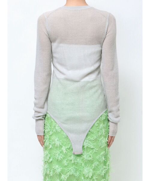 OUNNOUN（オウンノウン）の「【OUNNOUN】シアーリブボディースーツ（ニット/セーター・レディース・ホワイト/ライトグレー/ミント/ベビーピンク・FREE）」の18枚目の写真