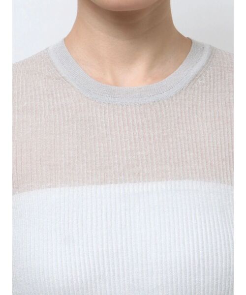 OUNNOUN（オウンノウン）の「【OUNNOUN】シアーリブボディースーツ（ニット/セーター・レディース・ホワイト/ライトグレー/ミント/ベビーピンク・FREE）」の19枚目の写真