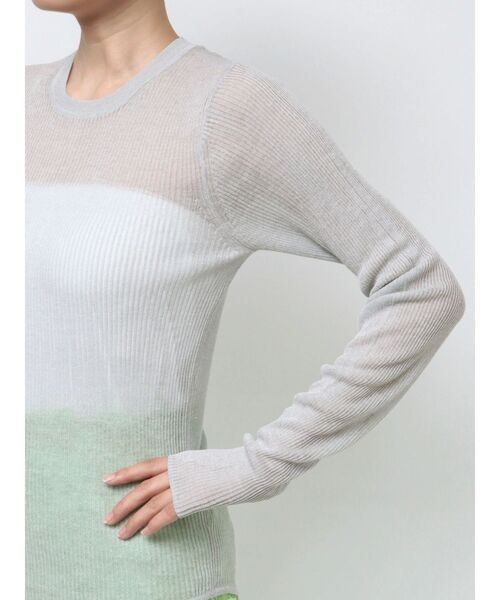 OUNNOUN（オウンノウン）の「【OUNNOUN】シアーリブボディースーツ（ニット/セーター・レディース・ホワイト/ライトグレー/ミント/ベビーピンク・FREE）」の20枚目の写真