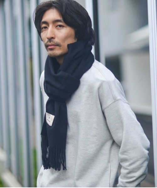 Snow Peak(スノーピーク)の「【オンライン限定】Washable Wool Stole Black(ストール/ショール・メンズ・ブラック・FREE)」の2枚目の写真