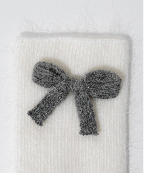 flower（フラワー）の「フラッフリボングローブ（手袋・レディース・グレー/ホワイト・FREE）」の17枚目の写真