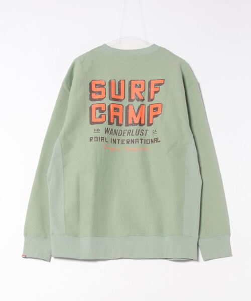 【セール】CREW/ROIAL(ロイアル)SURFCAMPバックプリントスウェット（スウェット）｜roial（ロイアル）