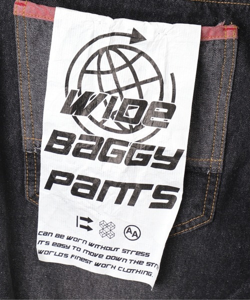 WEGO(ウィゴー)の「WEGO/ダブルウエストバギーデニムパンツ(デニムパンツ・メンズ・ブラック系3・LARGE)」の13枚目の写真