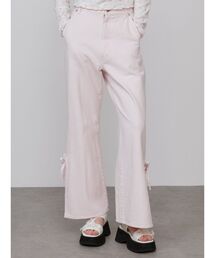 CALNAMUR | SIDE RIBBON DENIM PT/サイドリボンデニムパンツ(デニムパンツ)