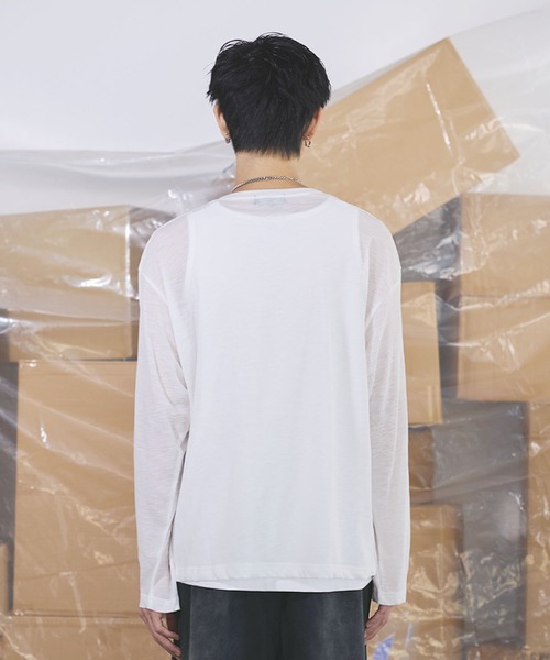 CFIERCE 渦柄付きTシャツ　Minji着用　平成　Y2K y2kスペースプリント襟付きTシャツ | レディースファッション