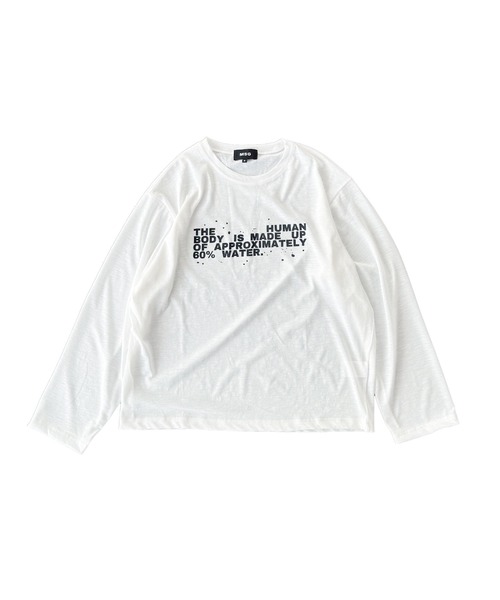 MSG(エムエスジー)の「グラフィックシアーロングTシャツ Y2K(Tシャツ/カットソー・メンズ・ホワイト系2/ブラック系1/ホワイト系1/ブラック系3/ブラック系4/ブラック系2/グレー系3・XL/L/M/S)」の9枚目の写真
