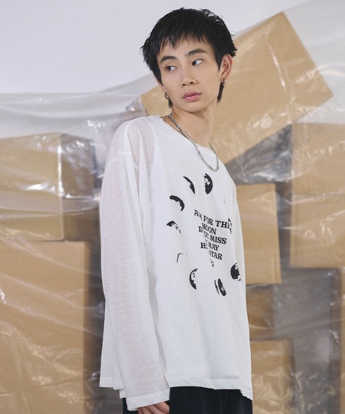MSG(エムエスジー)の「グラフィックシアーロングTシャツ Y2K(Tシャツ/カットソー・メンズ・ホワイト系2/ブラック系1/ホワイト系1/ブラック系3/ブラック系4/ブラック系2/グレー系3・XL/L/M/S)」の17枚目の写真