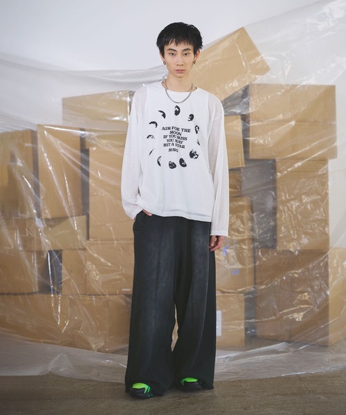 MSG(エムエスジー)の「グラフィックシアーロングTシャツ Y2K(Tシャツ/カットソー・メンズ・ホワイト系2/ブラック系1/ホワイト系1/ブラック系3/ブラック系4/ブラック系2/グレー系3・XL/L/M/S)」の20枚目の写真