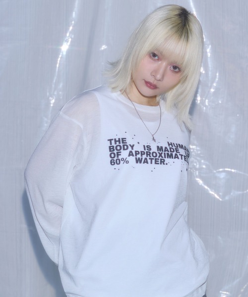 即購可OurHappy24awバラの長袖Tシャツ　漫画　レース　y2k 00s OurHappy24awバラデザインの長袖Tシャツ 漫画 レース y2k 00s