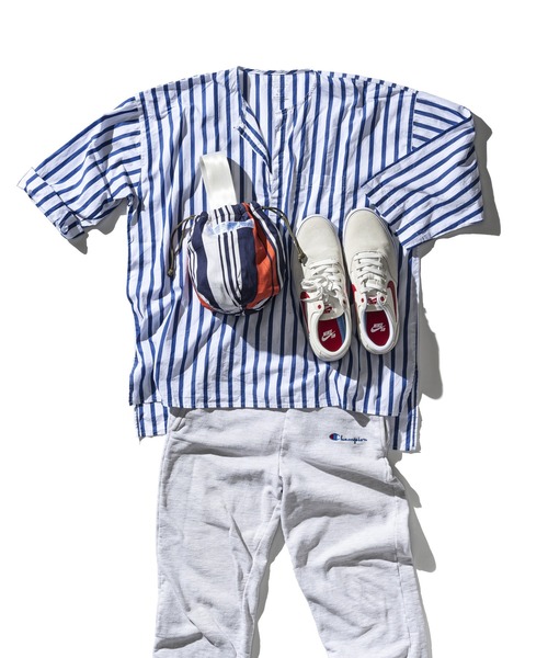PUEBCO（プエブコ）の「SHIRT FABRIC DRAWSTRING BAG（ハンドバッグ・メンズ・その他1/その他2・ONE SIZE）」の2枚目の写真
